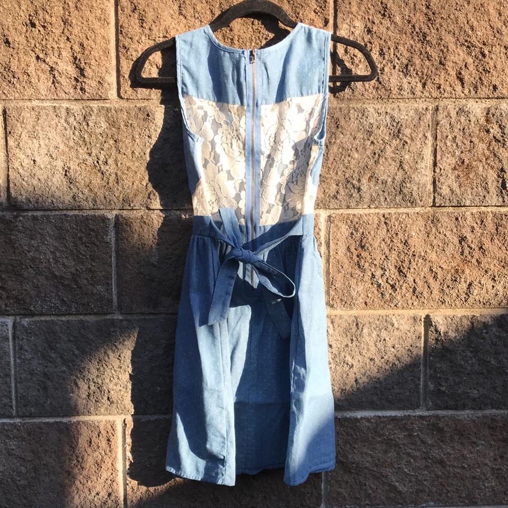 Monteau lace & blue Alice in Wonderland dress